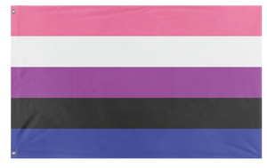 A mockup of the custom flag 'Gender Fluid Flag' on a white background