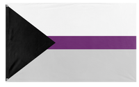 A mockup of the custom flag 'Demisexual Flag' on a white background