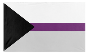 A mockup of the custom flag 'Demisexual Flag' on a white background