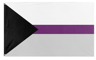 A mockup of the custom flag 'Demisexual Flag' on a white background