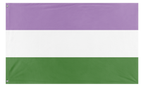 A mockup of the custom flag 'Genderqueer Flag' on a white background