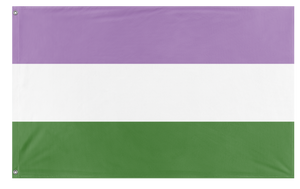 A mockup of the custom flag 'Genderqueer Flag' on a white background