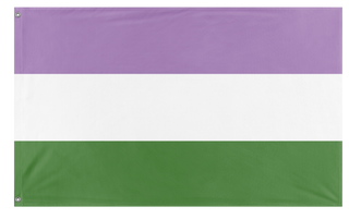 A mockup of the custom flag 'Genderqueer Flag' on a white background