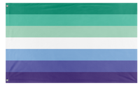 A mockup of the custom flag 'Gay Man Flag' on a white background