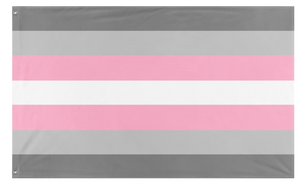 A mockup of the custom flag 'Demigirl Flag' on a white background