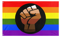 A mockup of the custom flag 'Queer People of Color Flag' on a white background