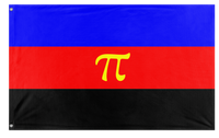 A mockup of the custom flag 'Polyamory Flag' on a white background