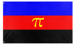 A mockup of the custom flag 'Polyamory Flag' on a white background