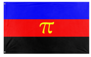A mockup of the custom flag 'Polyamory Flag' on a white background