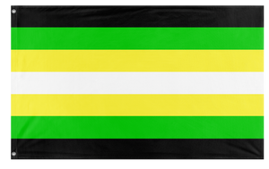 A mockup of the custom flag 'Metagender Flag' on a white background