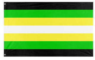 A mockup of the custom flag 'Metagender Flag' on a white background