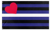 A mockup of the custom flag 'Leather flag' on a white background