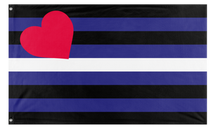 A mockup of the custom flag 'Leather flag' on a white background