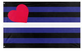 A mockup of the custom flag 'Leather flag' on a white background
