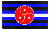 A mockup of the custom flag '& BDSM Flag' on a white background