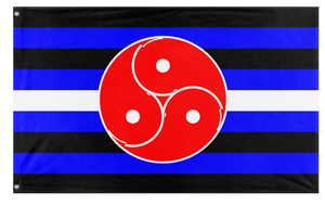 A mockup of the custom flag '& BDSM Flag' on a white background