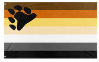A mockup of the custom flag 'Bear Brotherhood flag' on a white background