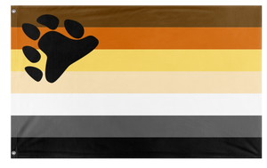 A mockup of the custom flag 'Bear Brotherhood flag' on a white background