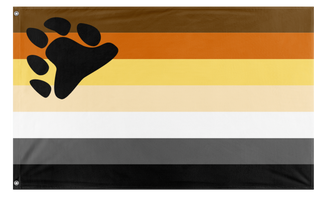A mockup of the custom flag 'Bear Brotherhood flag' on a white background