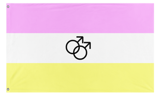 A mockup of the custom flag 'Twink Flag' on a white background