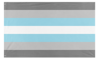 A mockup of the custom flag 'Demiboy Flag' on a white background