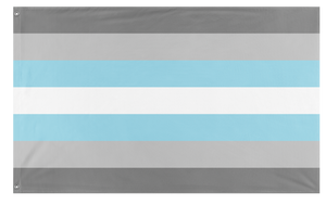 A mockup of the custom flag 'Demiboy Flag' on a white background