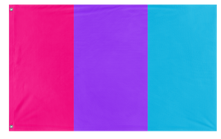 A mockup of the custom flag 'Androgyne Flag' on a white background