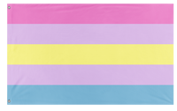 A mockup of the custom flag 'Apogender Flag' on a white background
