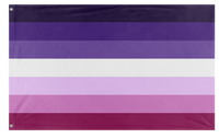 A mockup of the custom flag 'Moon Lesbian Flag' on a white background