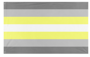 A mockup of the custom flag 'Demigender/Deminonbinary Flag' on a white background