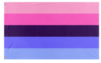A mockup of the custom flag 'Omnisexual Flag' on a white background