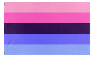 A mockup of the custom flag 'Omnisexual Flag' on a white background