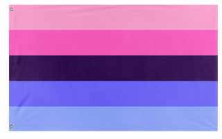 A mockup of the custom flag 'Omnisexual Flag' on a white background