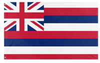 A mockup of the custom flag 'Hawaii Pride Flag' on a white background