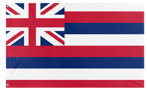 A mockup of the custom flag 'Hawaii Pride Flag' on a white background