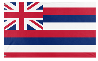 A mockup of the custom flag 'Hawaii Pride Flag' on a white background