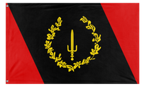 A mockup of the custom flag 'United States Black Pride Flag' on a white background