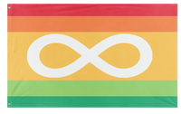 A mockup of the custom flag 'Autism Pride Flag' on a white background