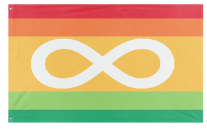 A mockup of the custom flag 'Autism Pride Flag' on a white background