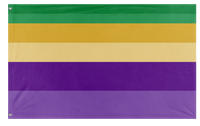 A mockup of the custom flag 'Bipolar I Pride Flag' on a white background