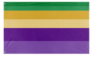 A mockup of the custom flag 'Bipolar I Pride Flag' on a white background