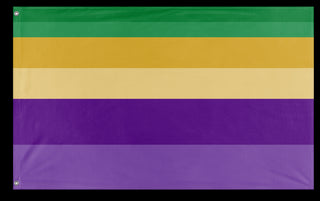 A mockup of the custom flag 'Bipolar I Pride Flag' on a white background