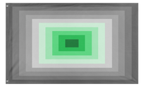 A mockup of the custom flag 'Schizophrenia Pride Flag' on a white background
