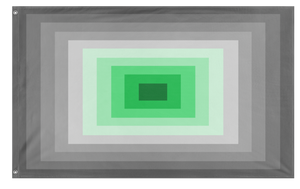 A mockup of the custom flag 'Schizophrenia Pride Flag' on a white background