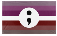 A mockup of the custom flag 'Dysthymia Pride Flag' on a white background