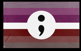 A mockup of the custom flag 'Dysthymia Pride Flag' on a white background