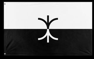 A mockup of the custom flag 'Borderline Pride Flag' on a white background