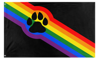 A mockup of the custom flag 'Furry Pride Flag' on a white background