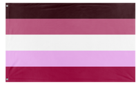 A mockup of the custom flag 'closeted lesbian flag' on a white background
