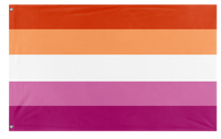 A mockup of the custom flag 'sapphic lesbian flag' on a white background